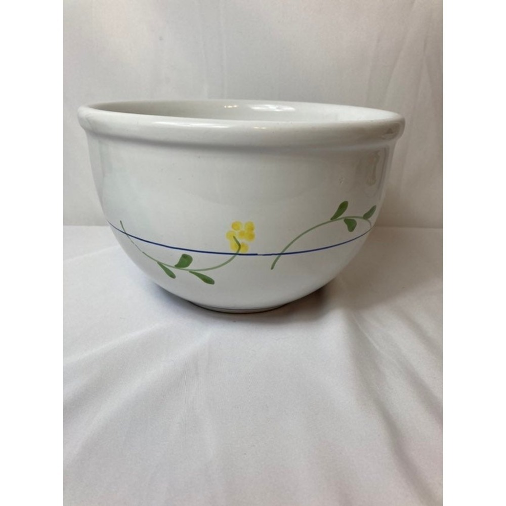 Vintage Ceramic Italian Handpainted Mixing Bowl Floral‎ Pattern 5 x 8"